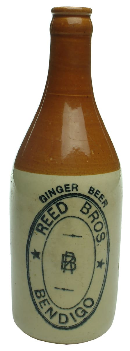 Reed Bros Bendigo Stone Ginger Beer Bottle