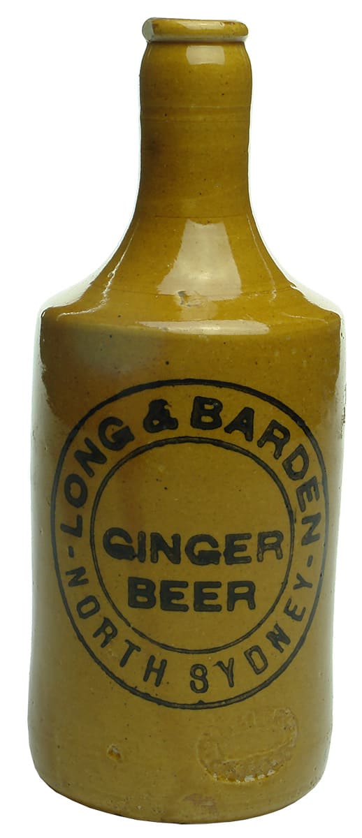 Long Barden North Sydney Stone Ginger Beer Bottle