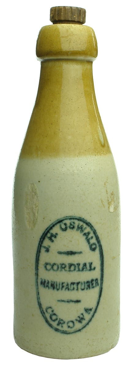 Oswald Corowa Stone Ginger Beer Bottle