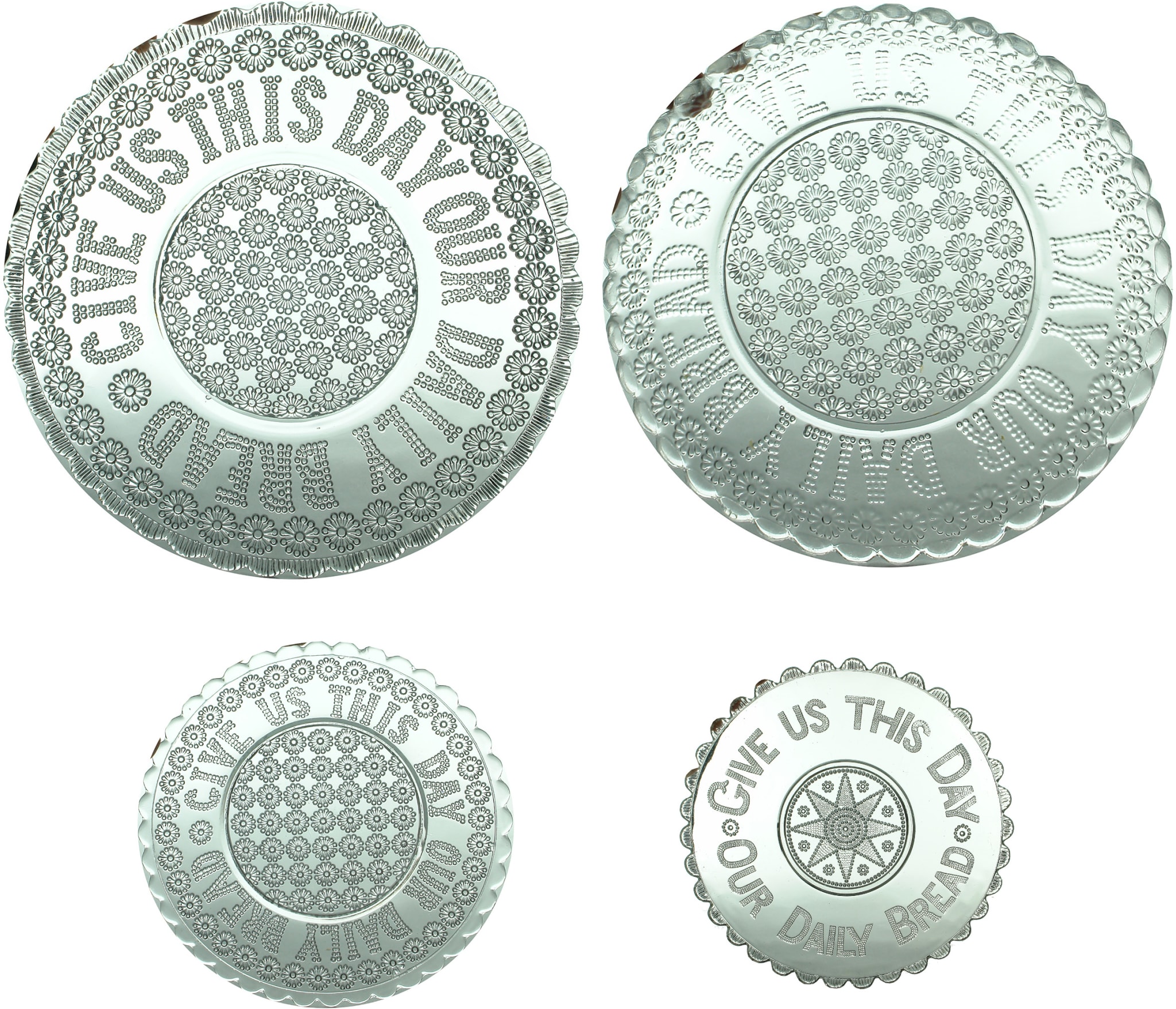 Pressed Glass Commemorative Plates