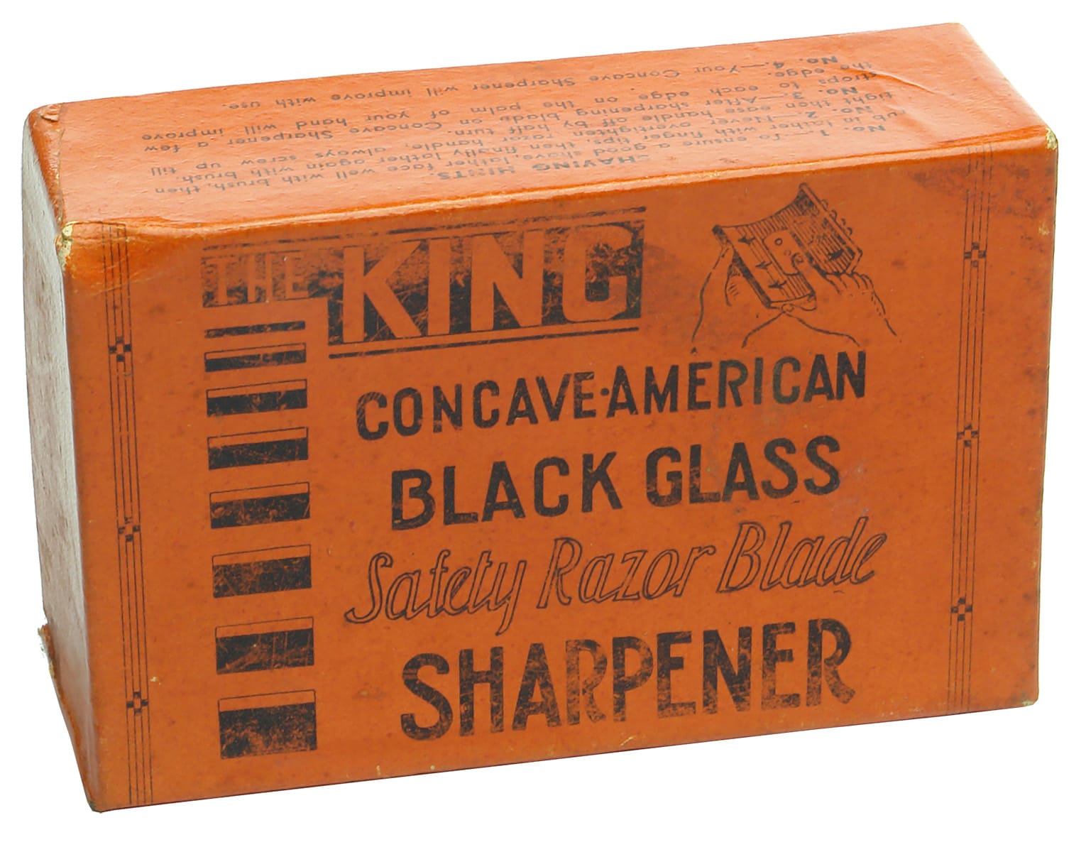 The King Concave Black Glass Safety Razor Sharpener