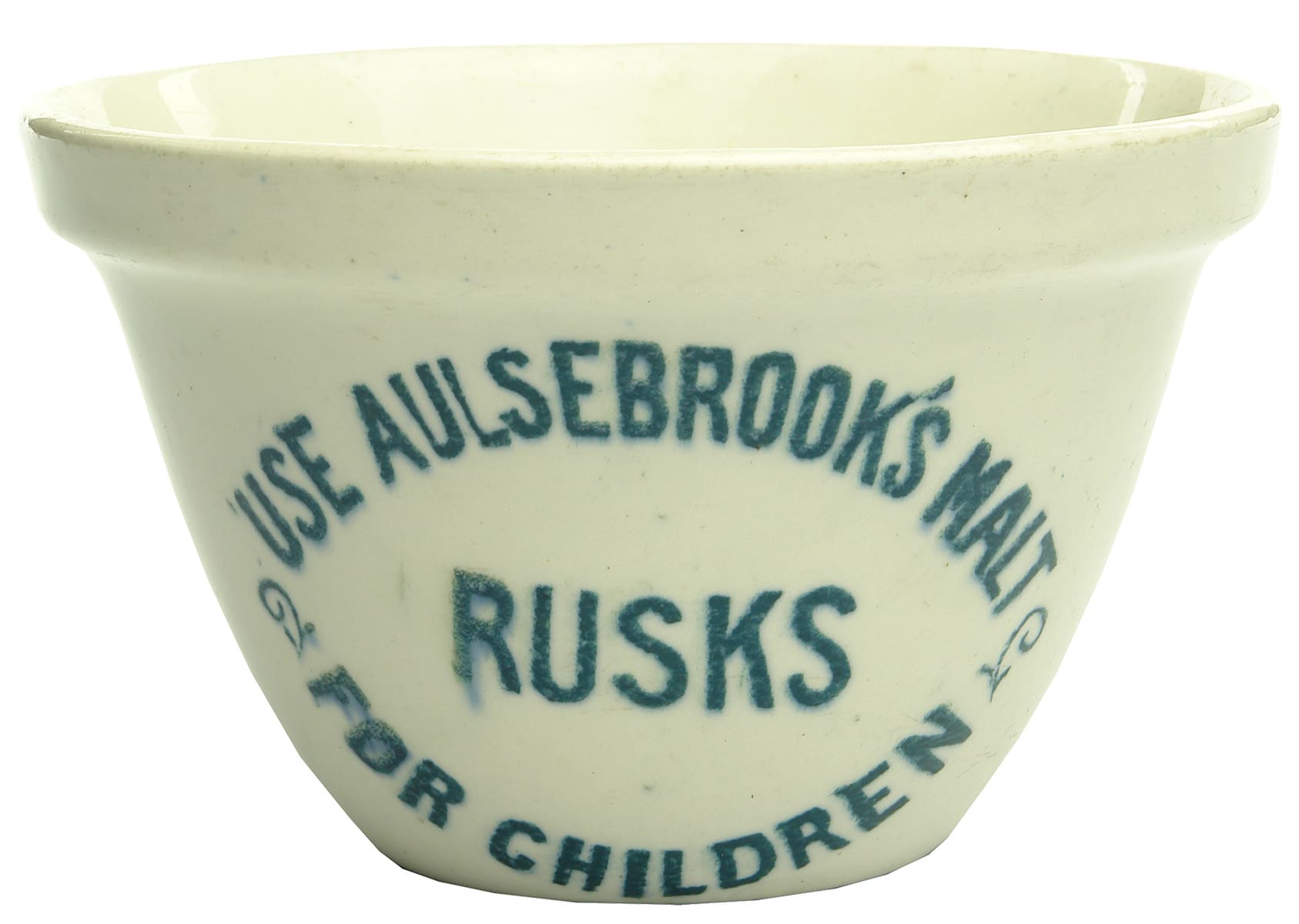 Auslebrooks Rusks Xmas Pudding Advertising Bowl