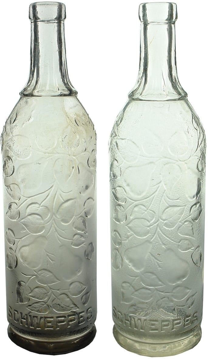 Old Vintage Schweppes Cordial Bottles