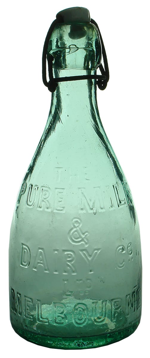 Pure Milk Dairy Meloburne Antique Bottle