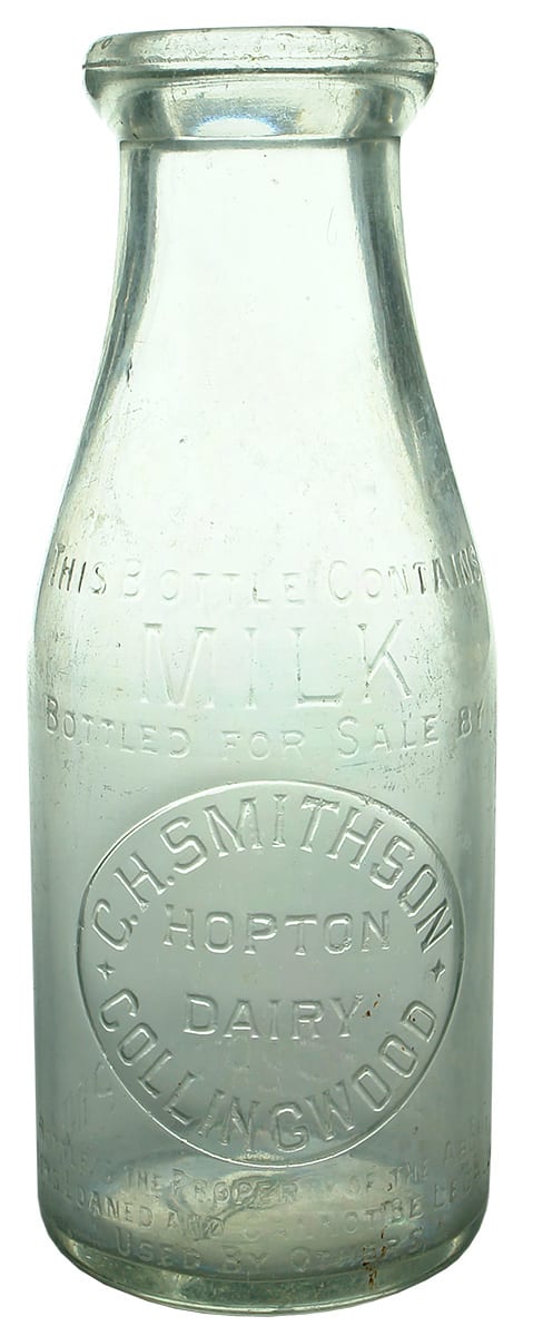 Smithson Hopton Dairy Collingwood Milk Bottle