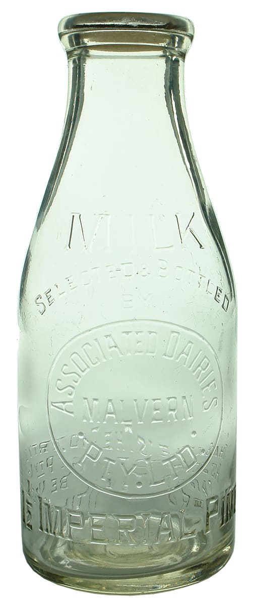 Associated Dairies Malvern Antique Milk Bottle