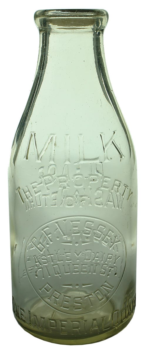 Vessey Astley Dairy Preston Antique Milk Bottle