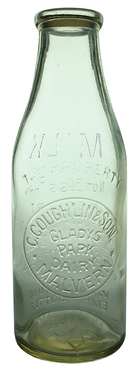 Coughlin Gladys Park Dairy Malvern Old Milk Bottle