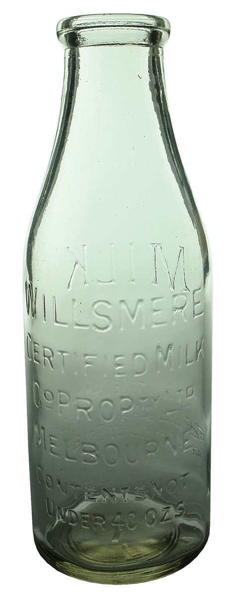 Willsmere Melbourne Old Milk Bottle