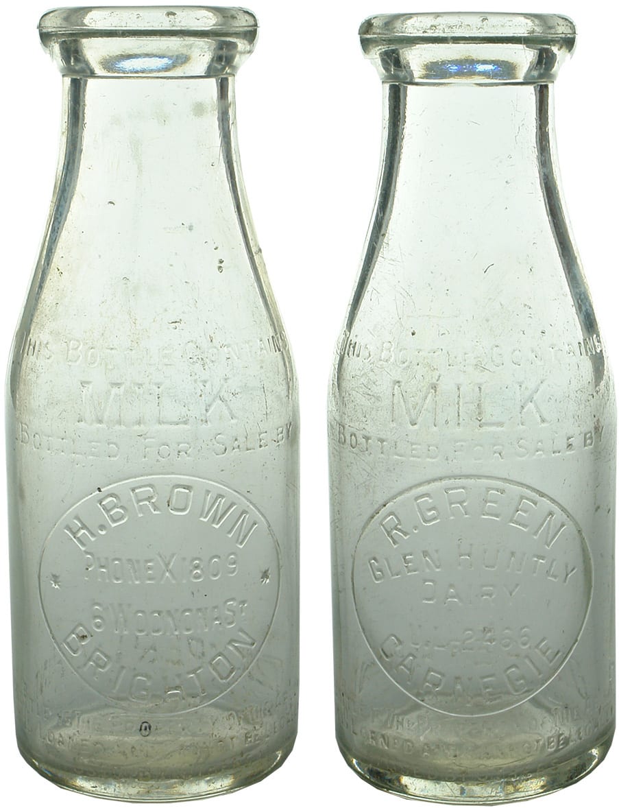 Old Vintage Milk Bottles