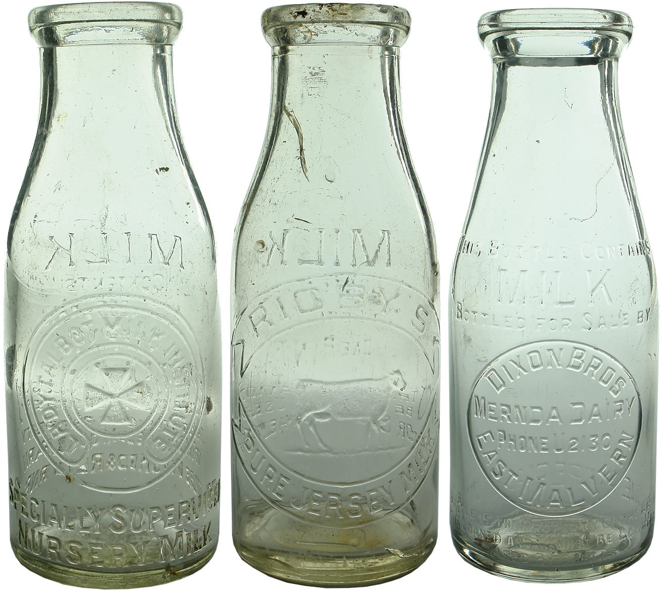 Old Vintage Milk Bottles