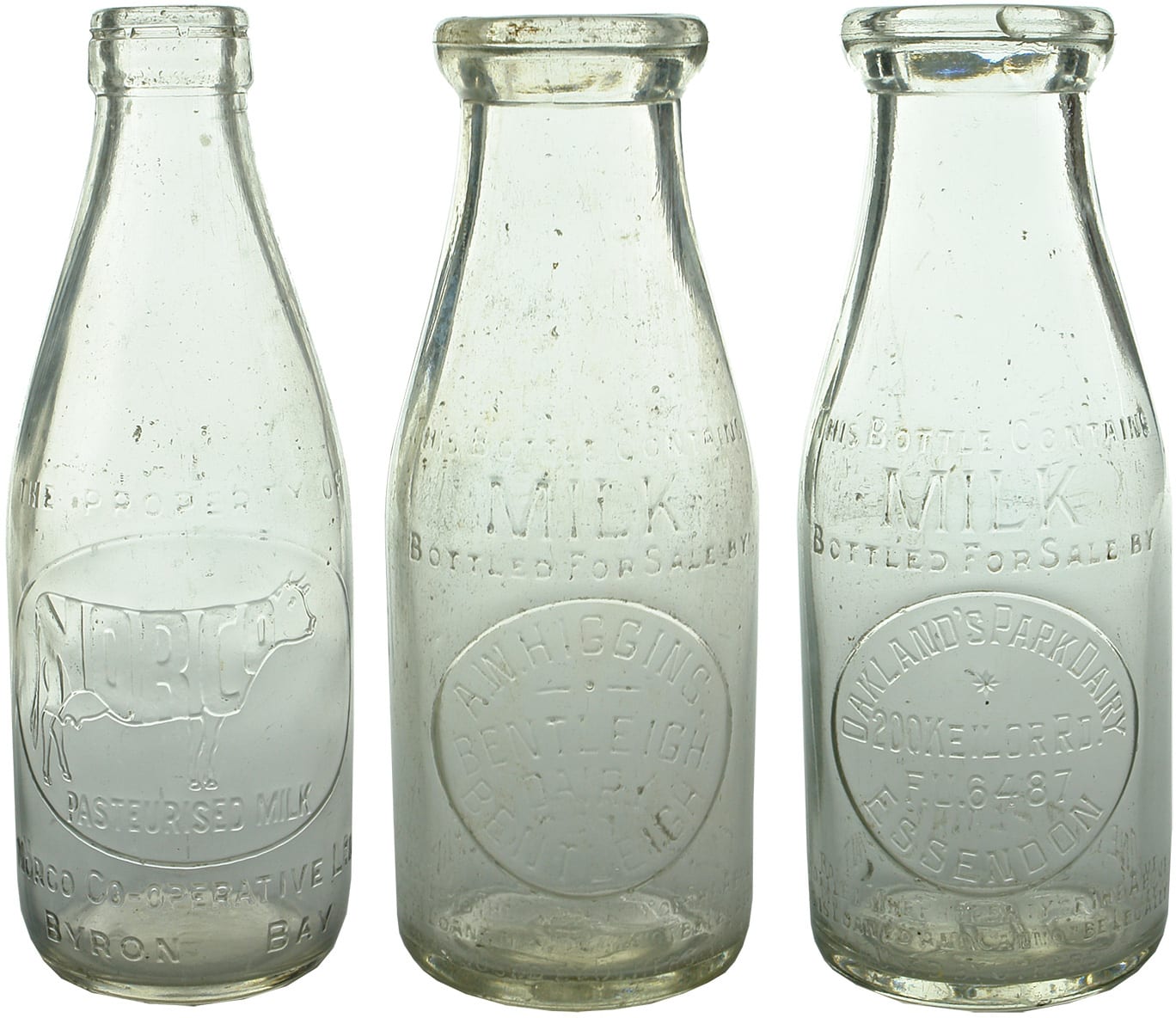 Old Vintage Milk Bottles