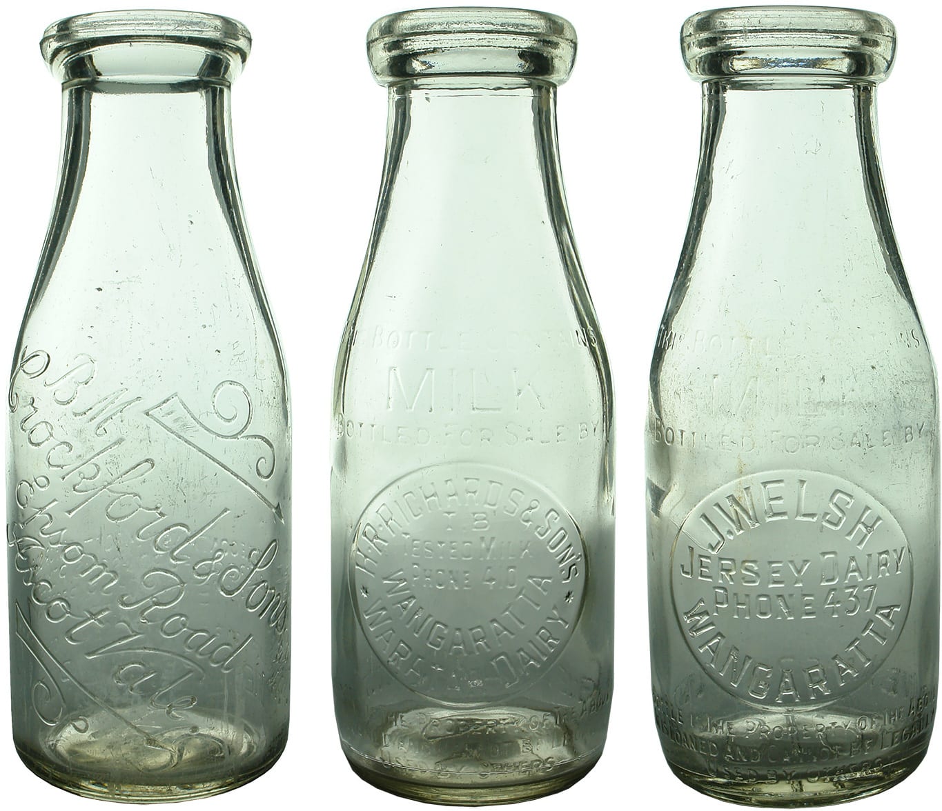 Old Vintage Milk Bottles