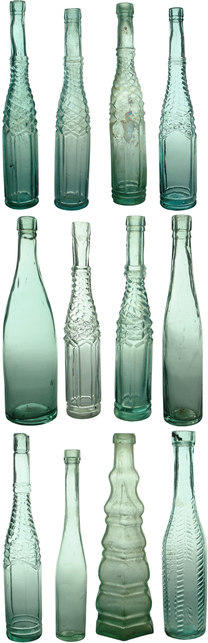 Old Antique Salad Oil Bottles