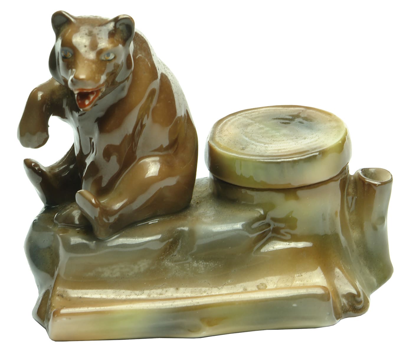 Pottery Bear Inkwell