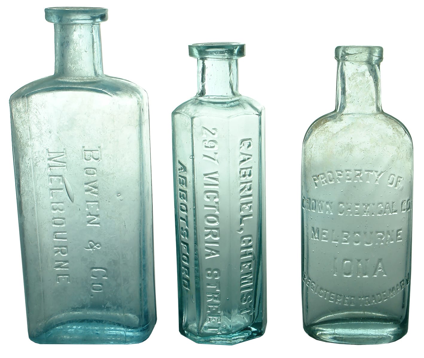 Antique Old Chemist Prescription Bottles Cures