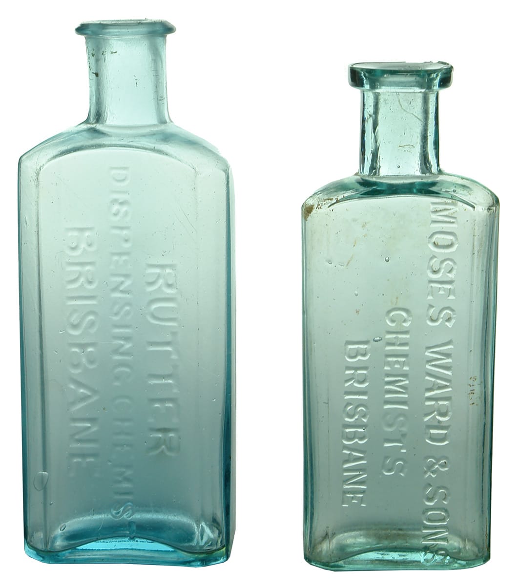 Antique Old Chemist Prescription Bottles Cures