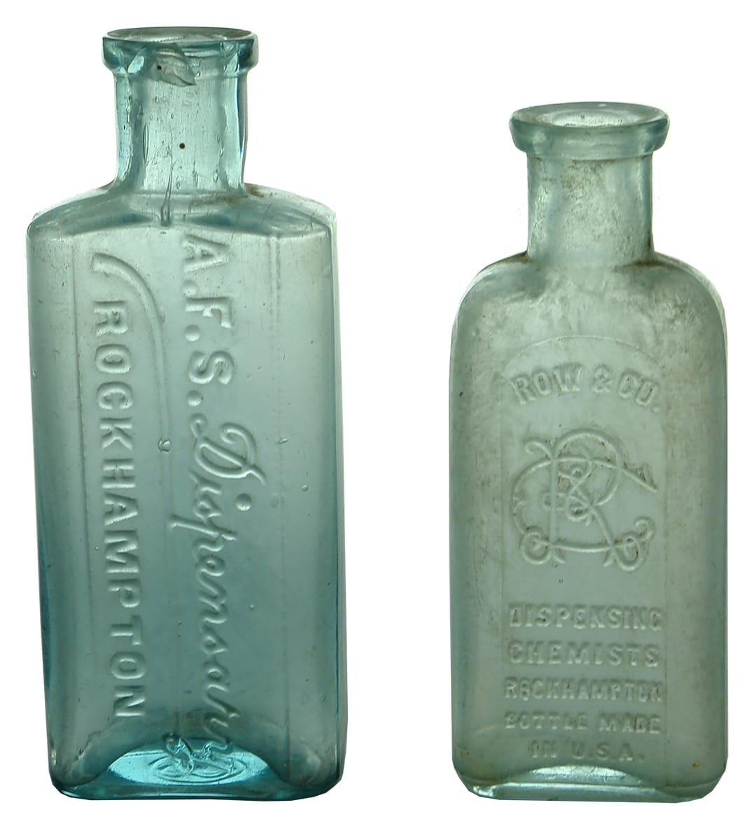 Antique Old Chemist Prescription Bottles Cures