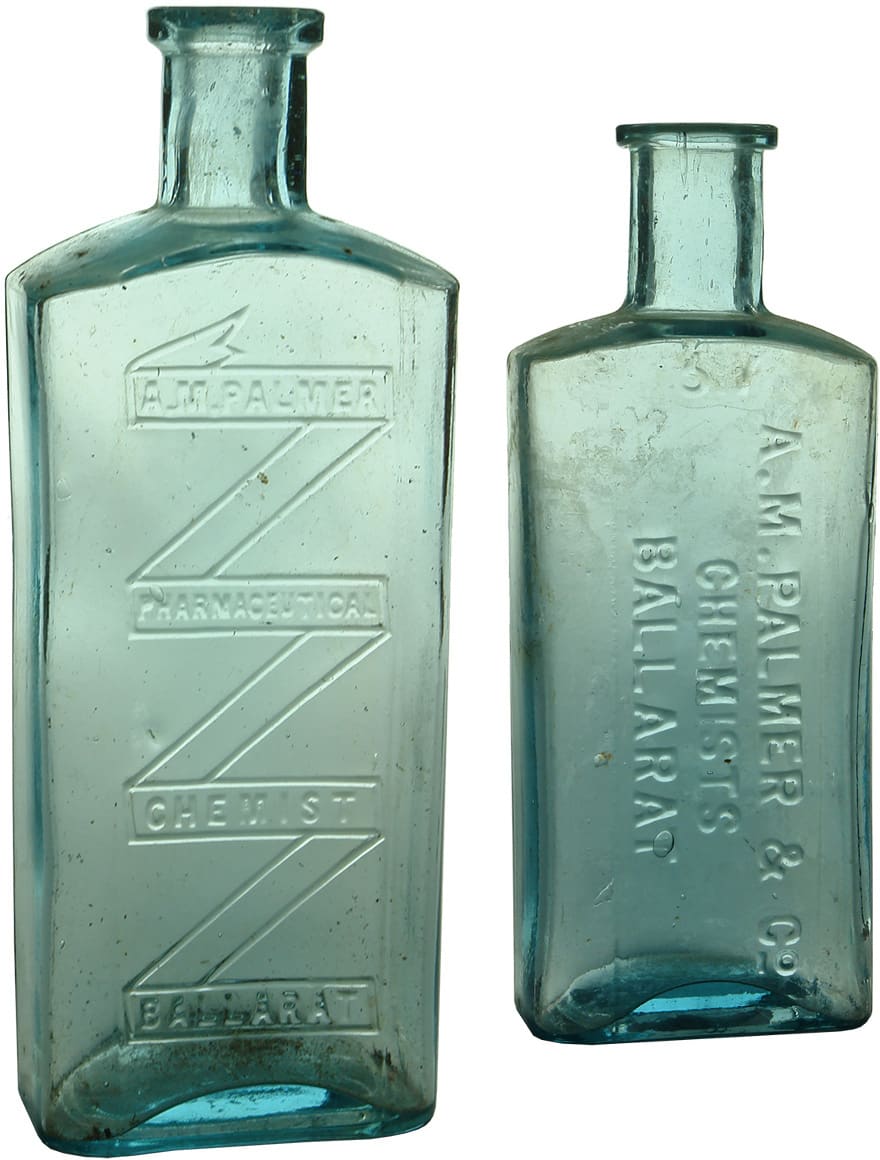 Antique Old Chemist Prescription Bottles Cures