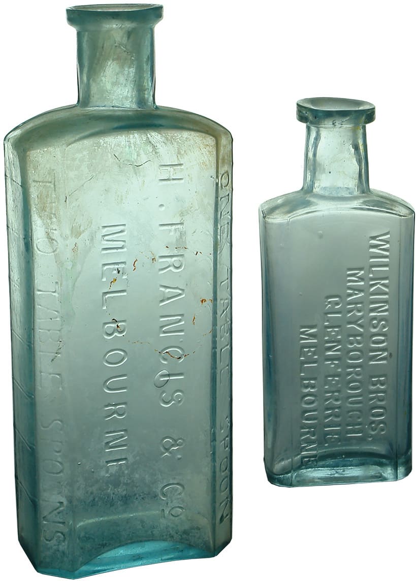 Antique Old Chemist Prescription Bottles Cures