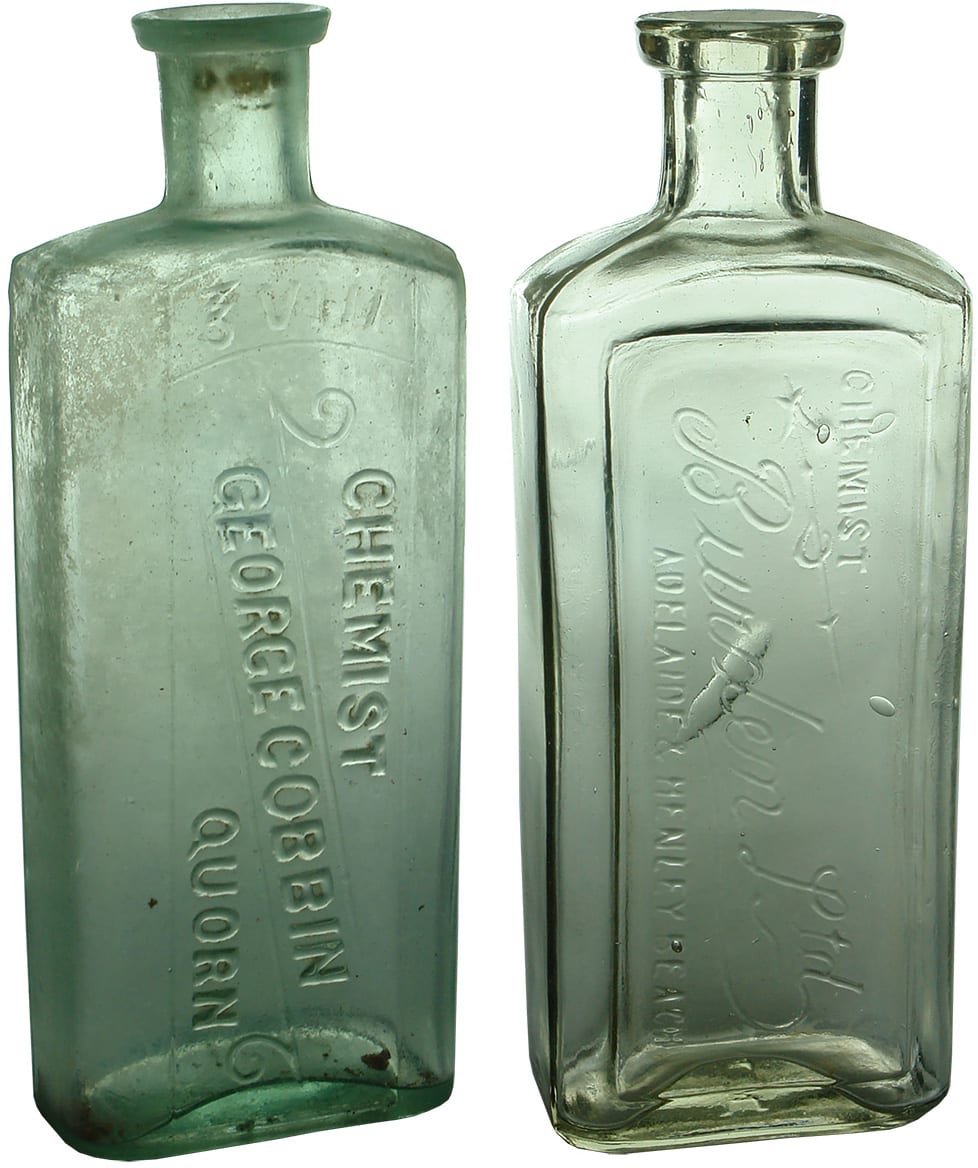 Antique Old Chemist Prescription Bottles Cures