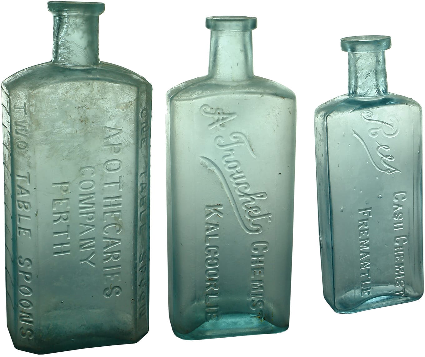 Antique Old Chemist Prescription Bottles Cures