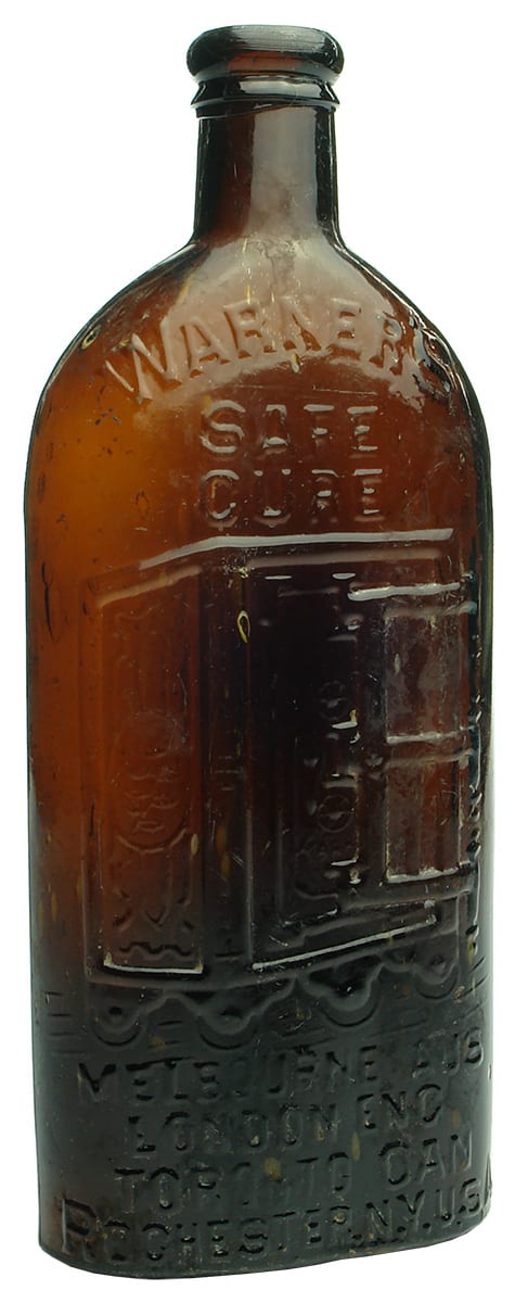 Warners Safe Cure Four Cities Antique Bottle