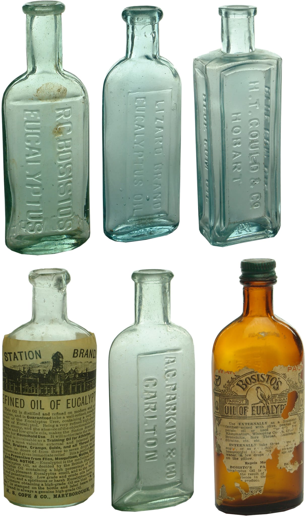 Old Antique Eucalyptus Oil Bottles