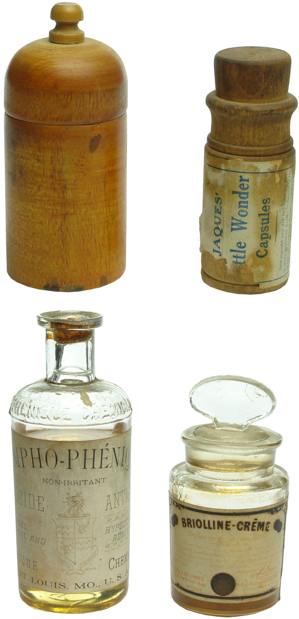 Old Antique Labelled Bottles