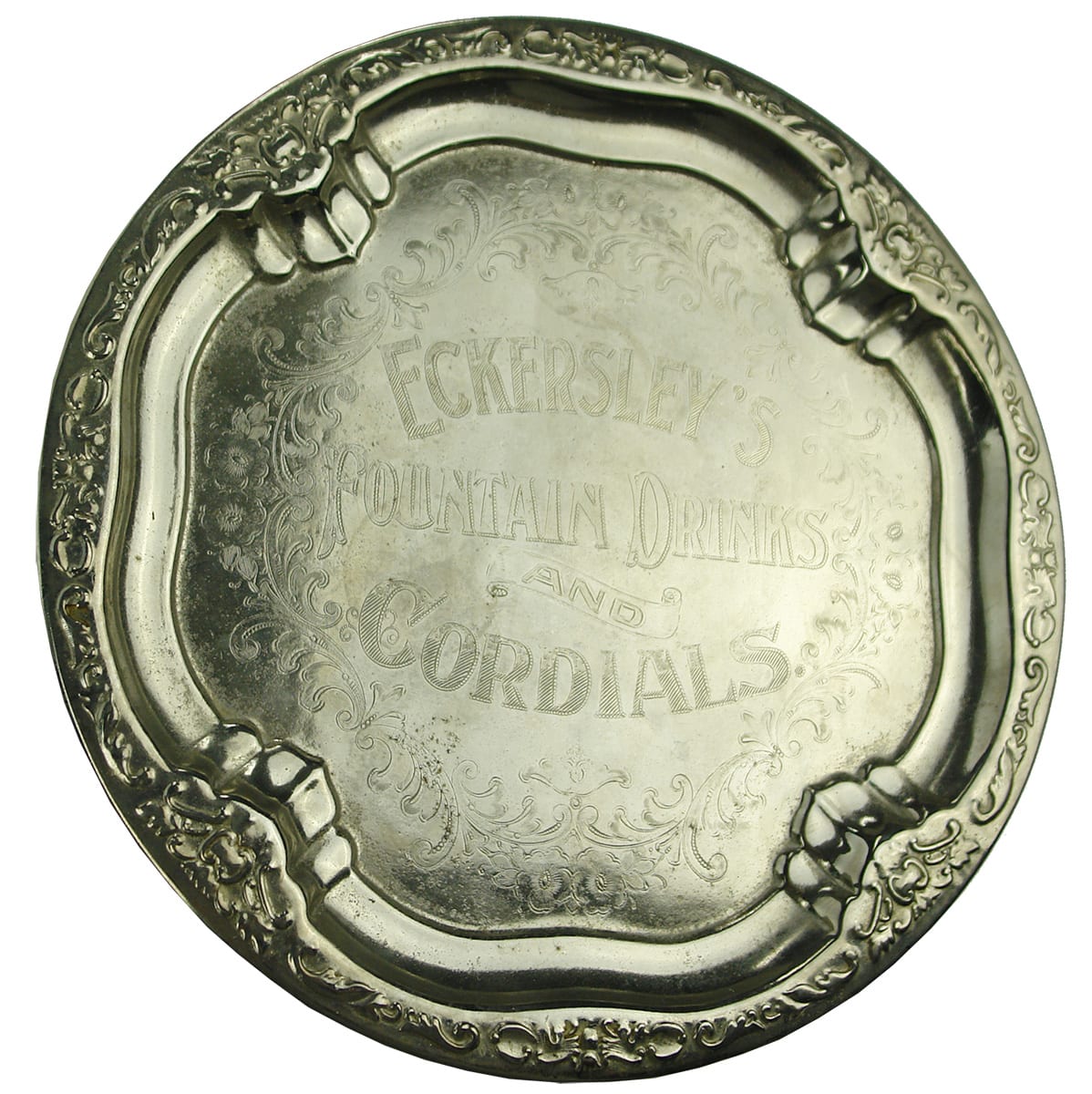 Eckersley's Fountain Drinks and Cordials Advertising Tray