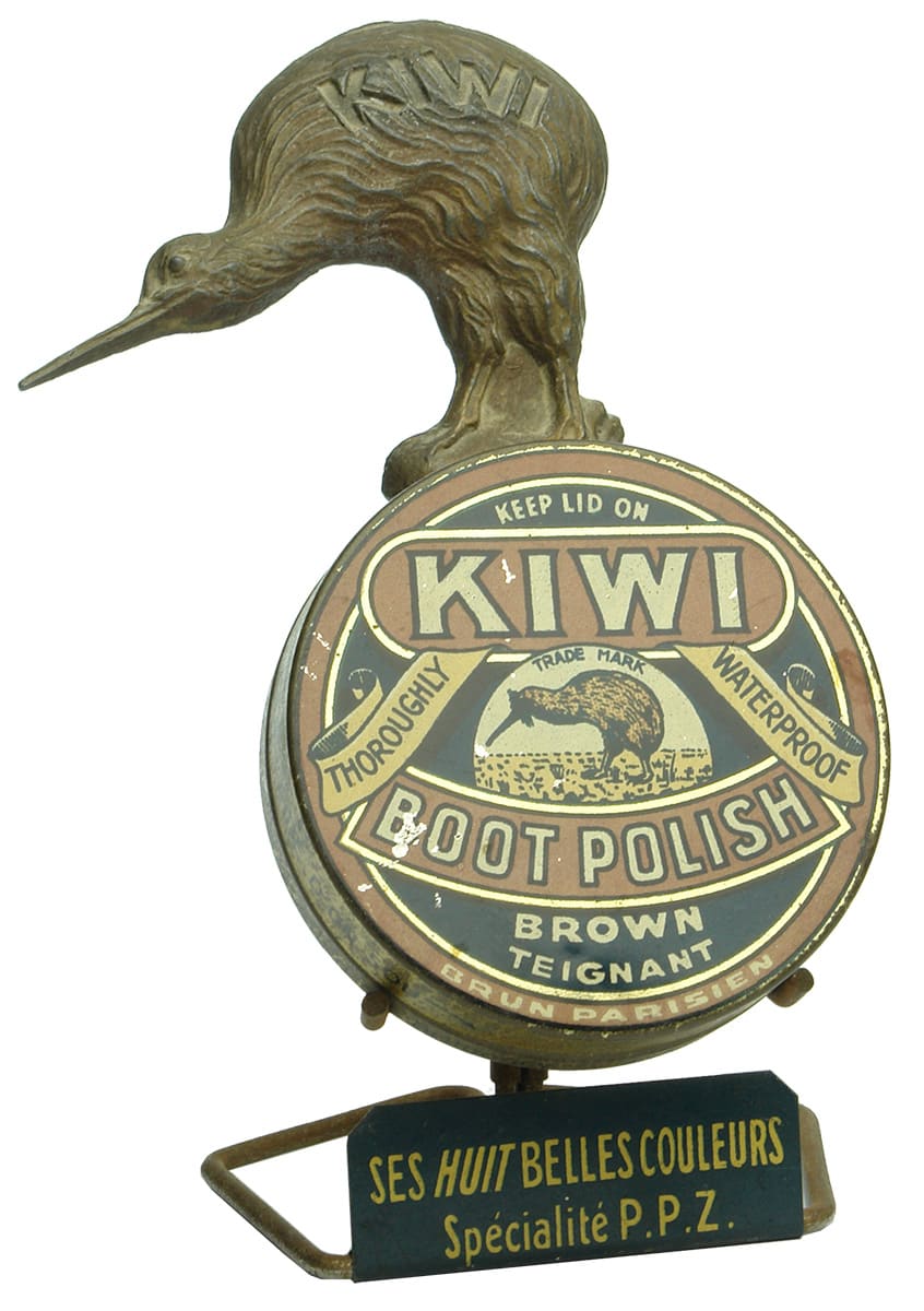 Kiwi Boot Polish Metal Counter Display Advertising