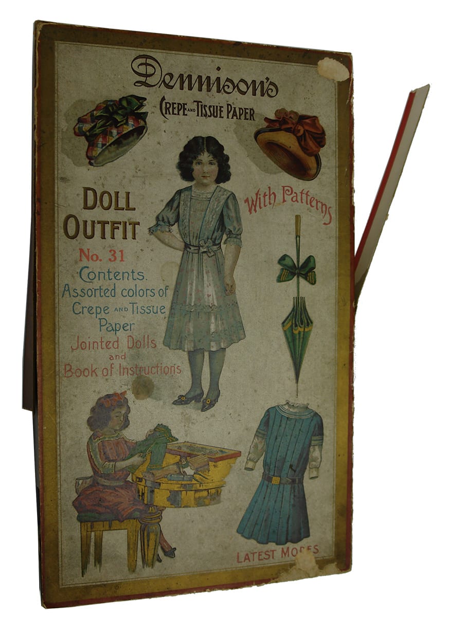 Dennison's Crepe Tissue Paper Cut out doll