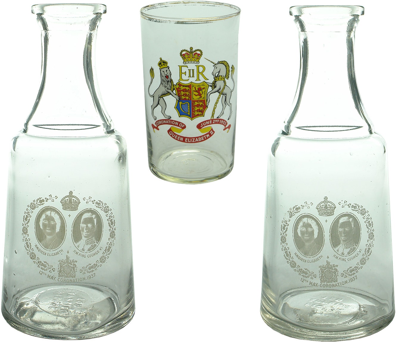 Coronation Carafes and Glass