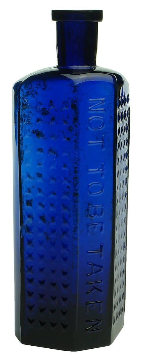 Not to be taken Blue Poison Bottle