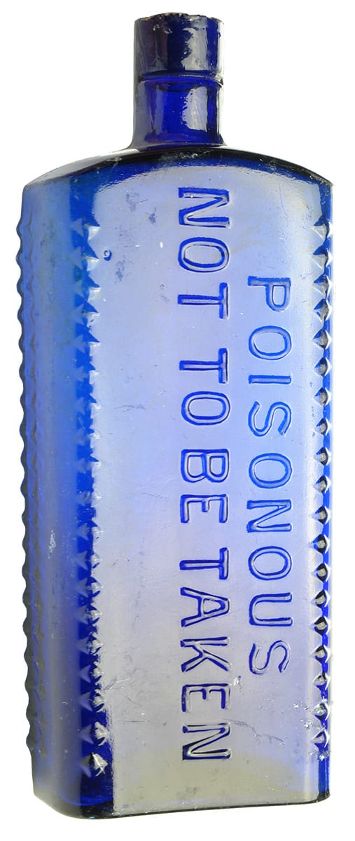 Poisonous Not to be taken blue bottle