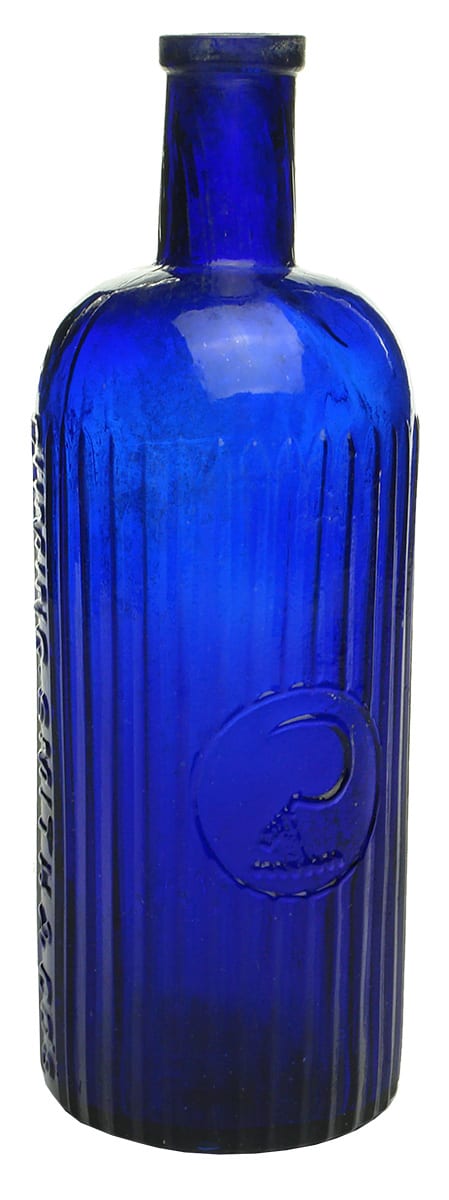 Cuming Smith Formalin Blue Poison Bottle