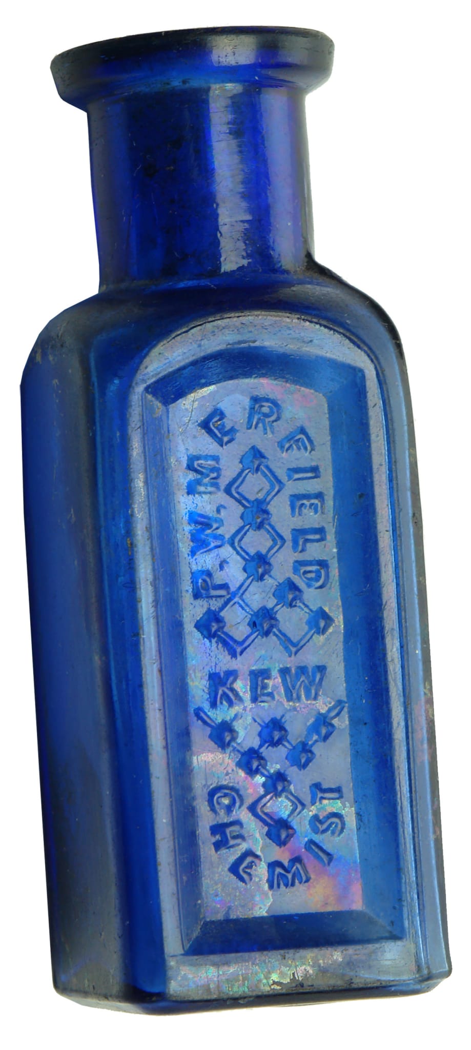 Merfield Kew Antique Blue Poison Bottle