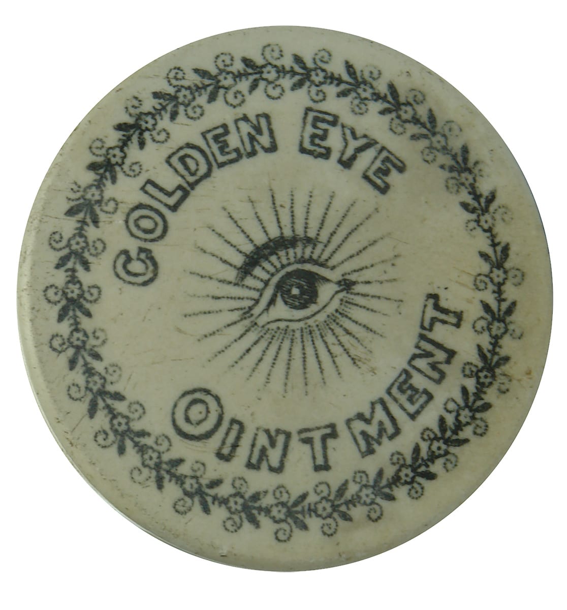Golden Eye Ointment Antique Pot Lid