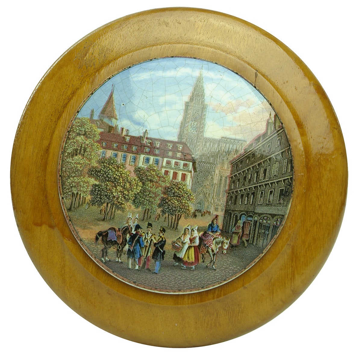 Strasbourg Prattware Antique Pot Lid