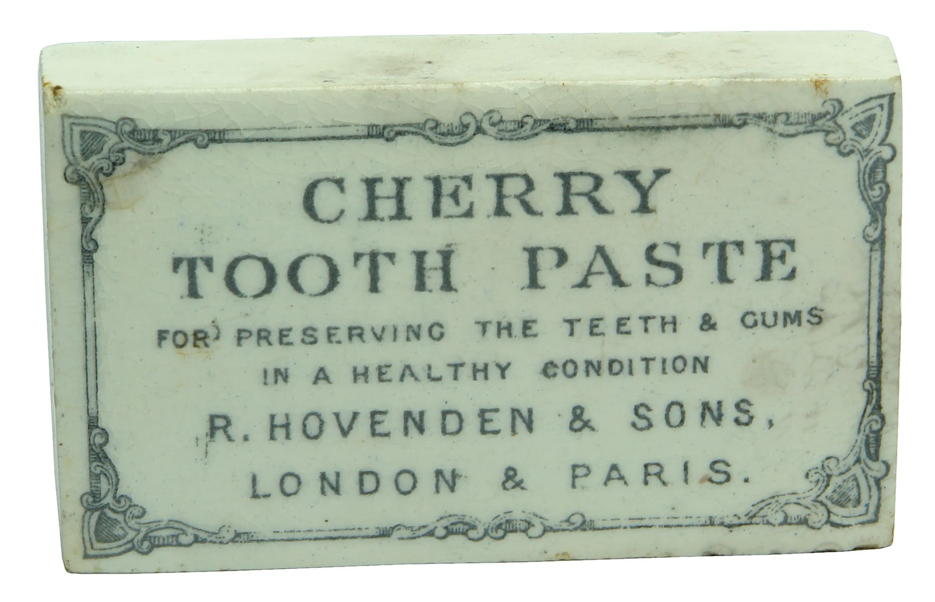 Hovenden London Paris Tooth Paste Antique Pot Lid