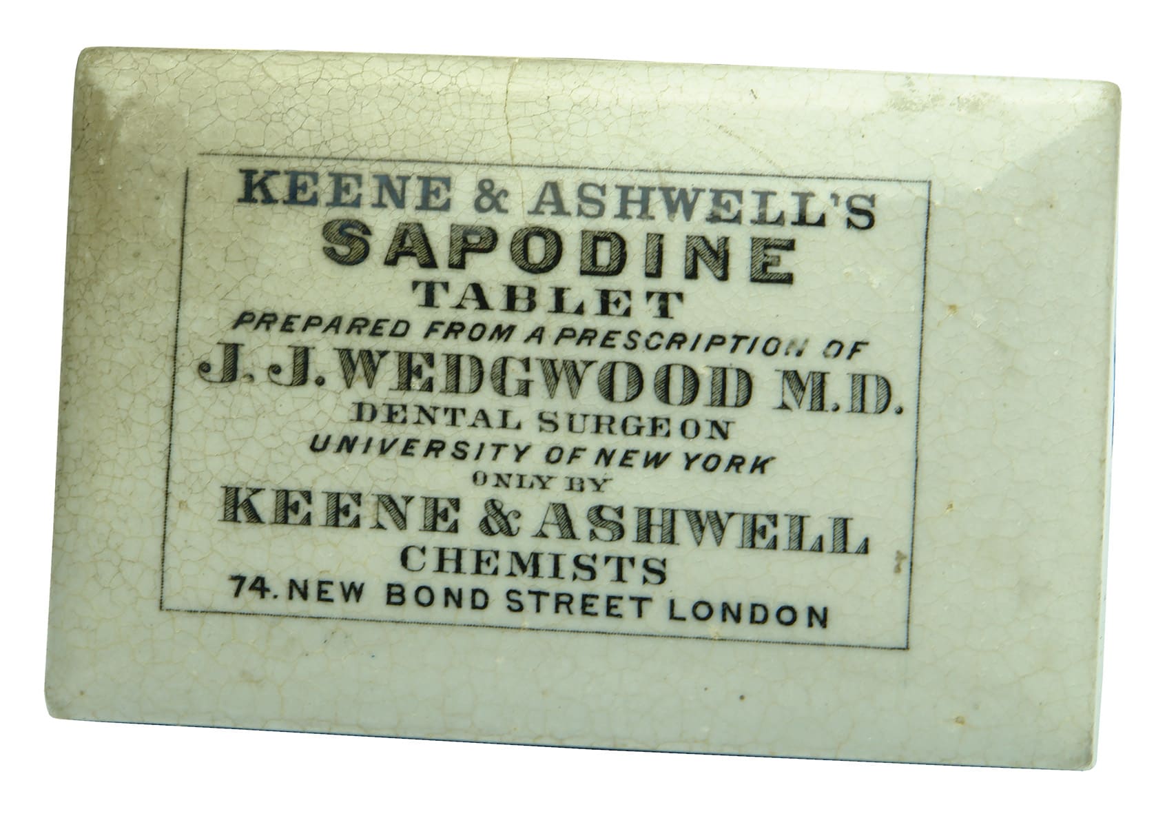 Keene Ashwell Sapodine Tablet Antique Pot Lid
