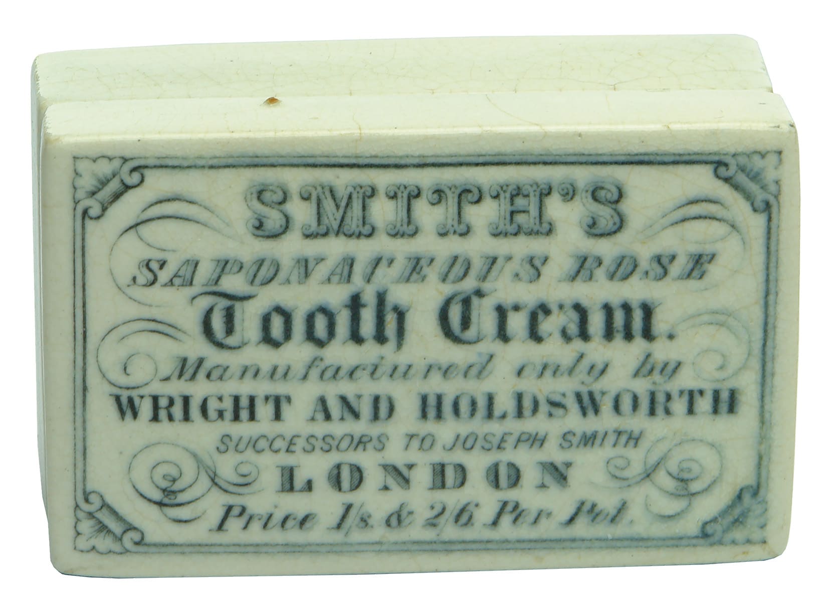 Smith's Wright Holdsworth Tooth Cream Antique Pot Lid