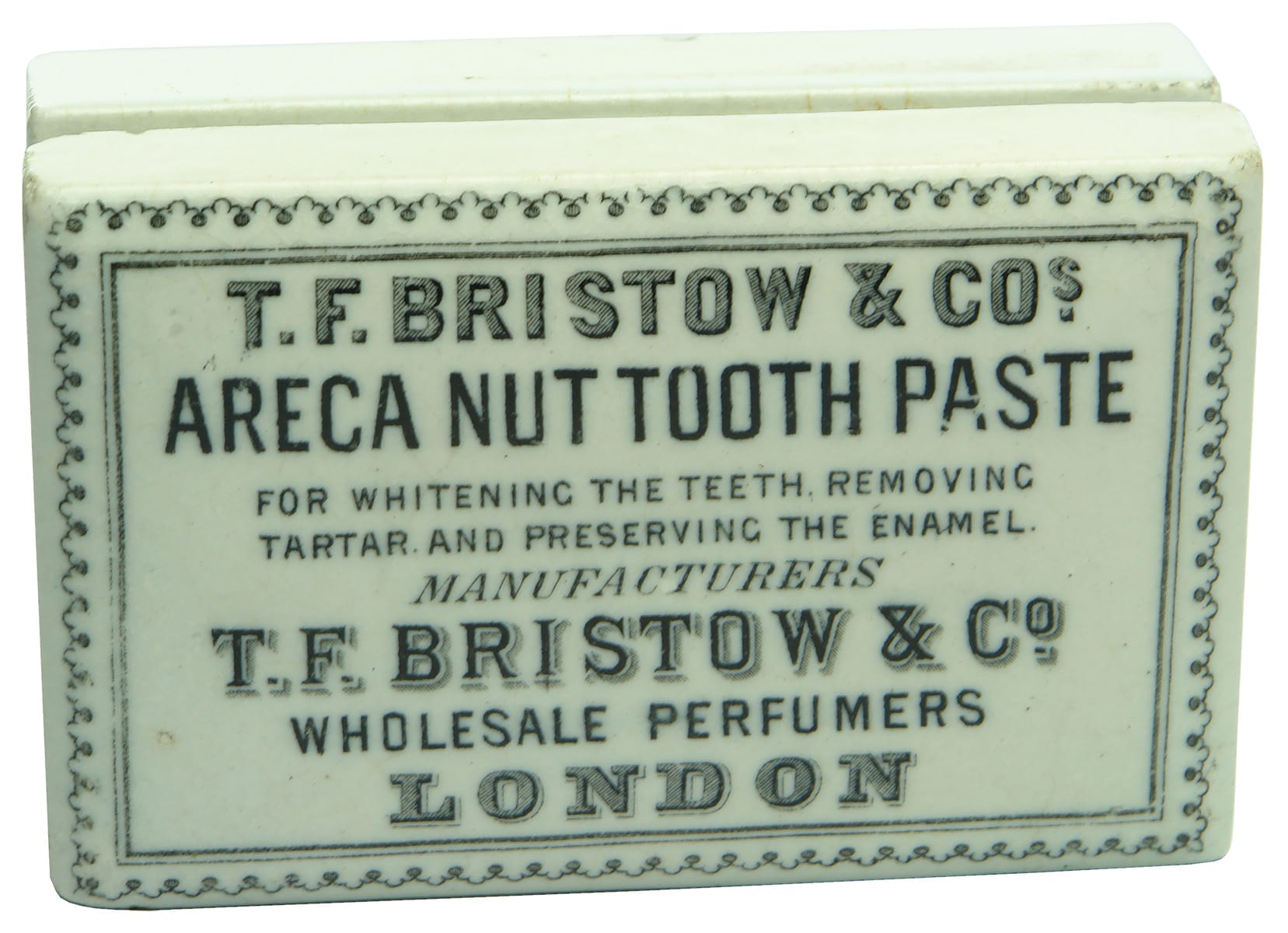 Bristow Areca Nut Tooth Paste London Antique Pot Lid