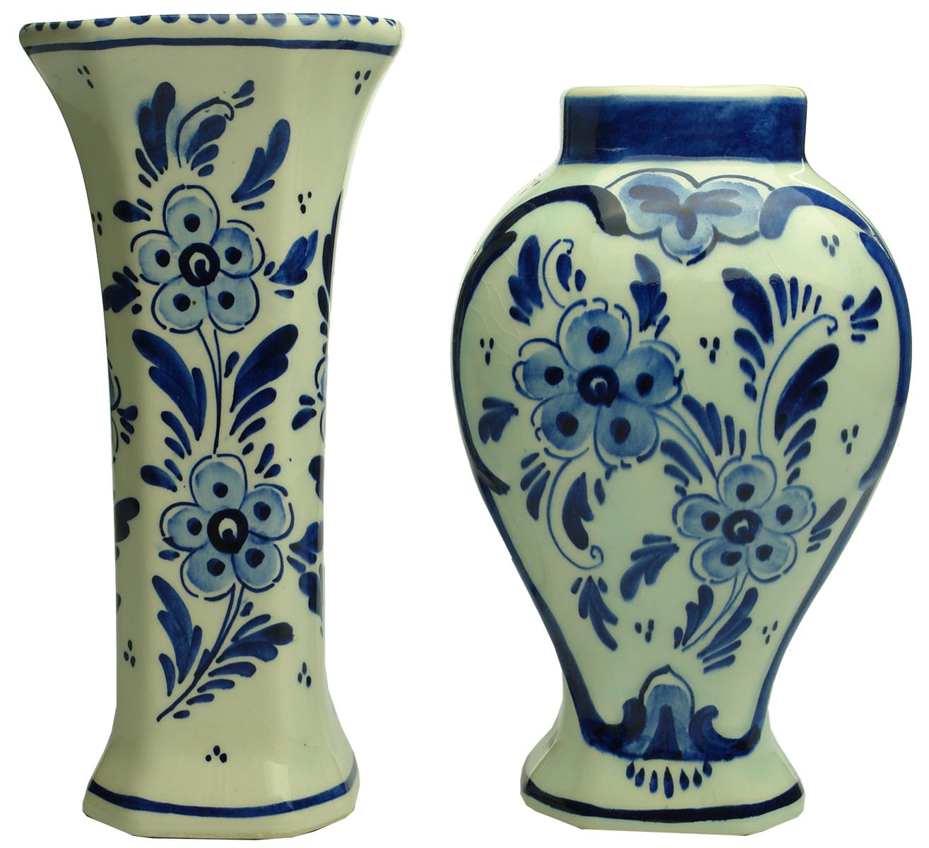 Old Delft Pottery Vases