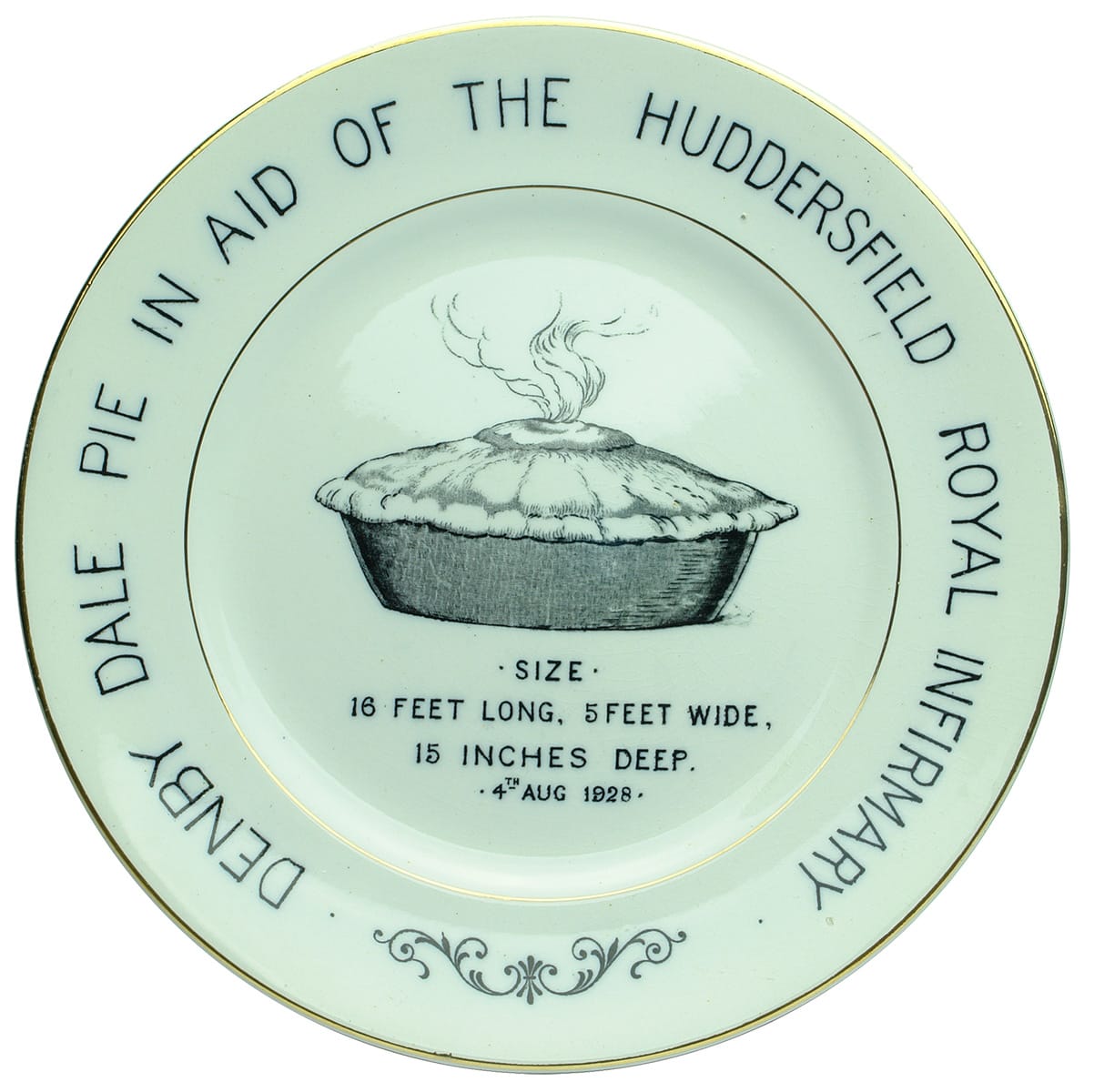 Denby Dale Pie Huddersfield Infirmary Plate