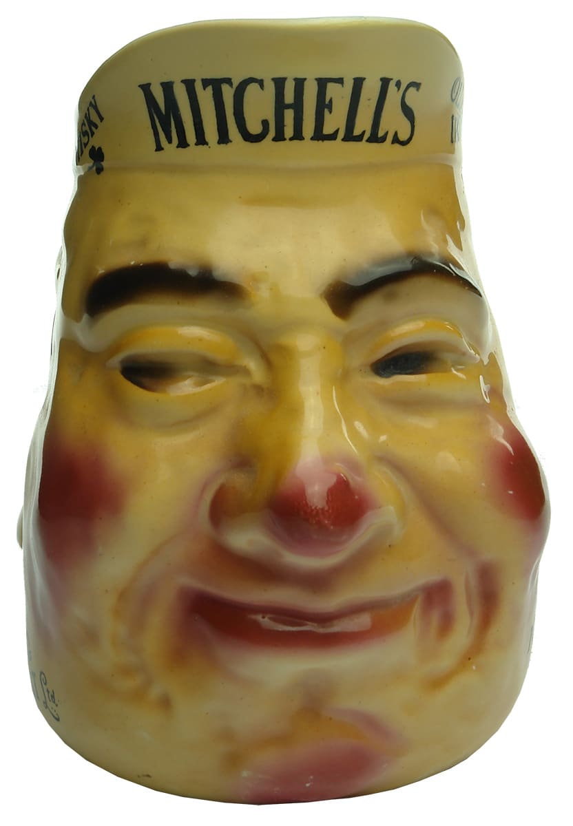 Mitchell's Whiskey Face Jug