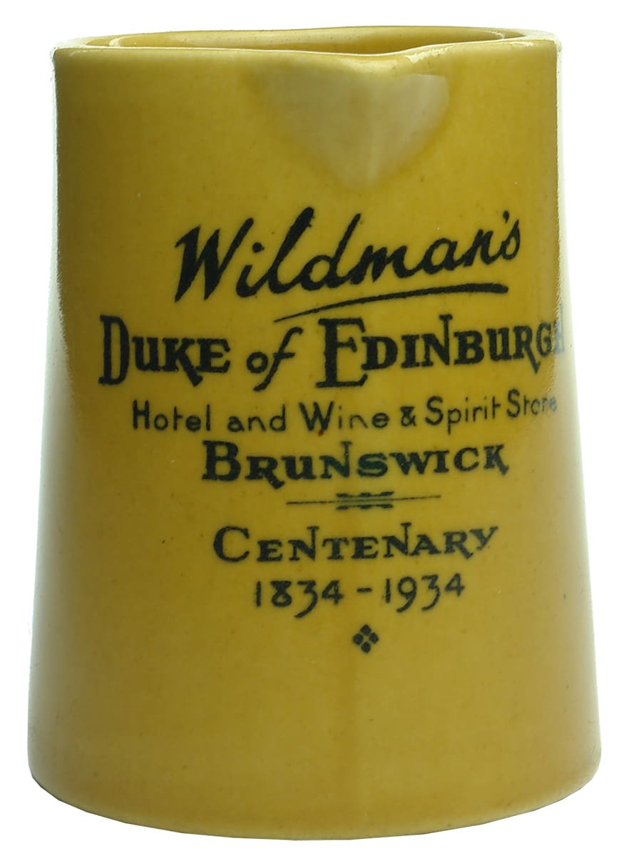 Wildman's Duke of Edinburgh Brunswick Water Jug