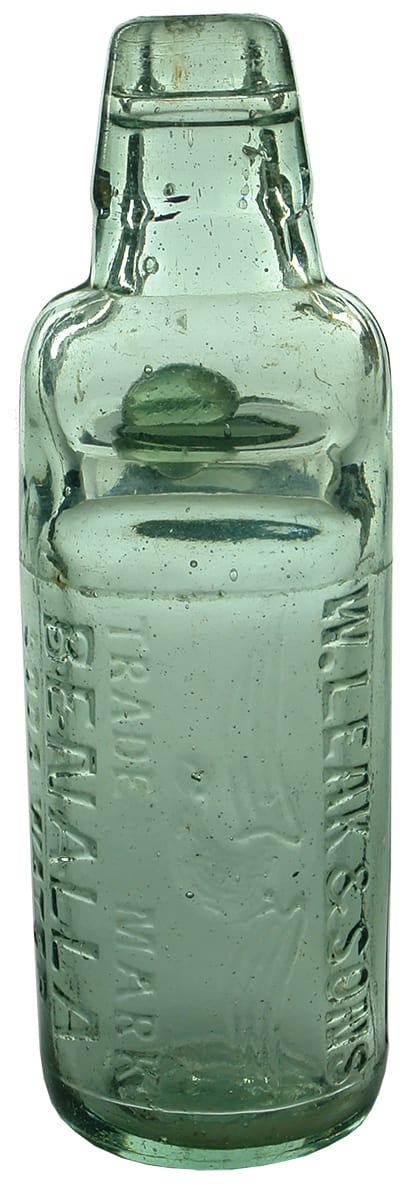 Leak Benalla Soda Water Codd Marble Bottle