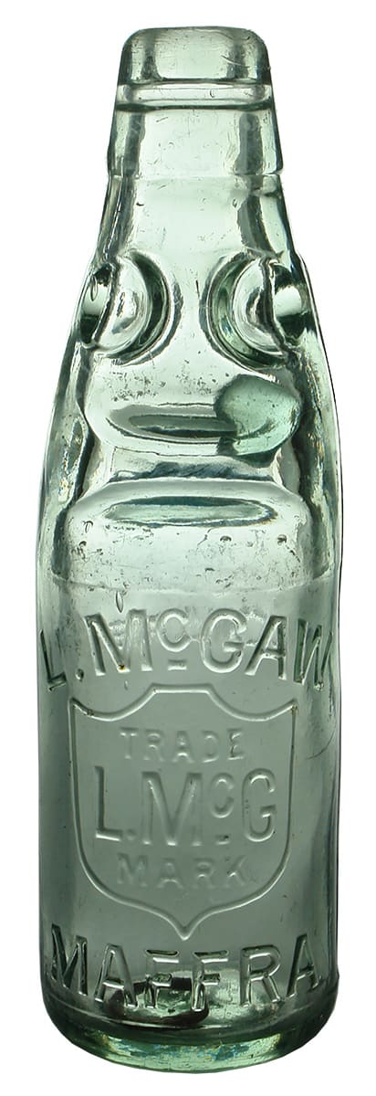McGaw Maffra Soda Water Codd Marble Bottle