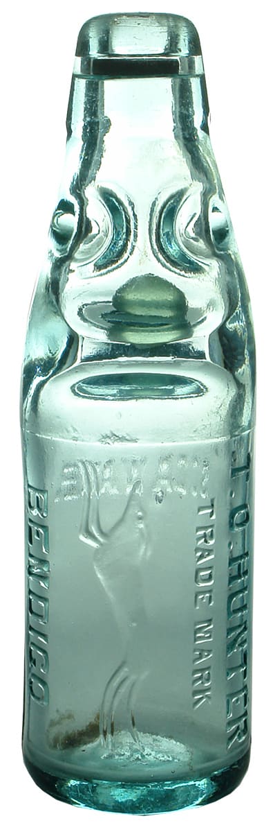 Hunter Bendigo Soda Water Codd Marble Bottle